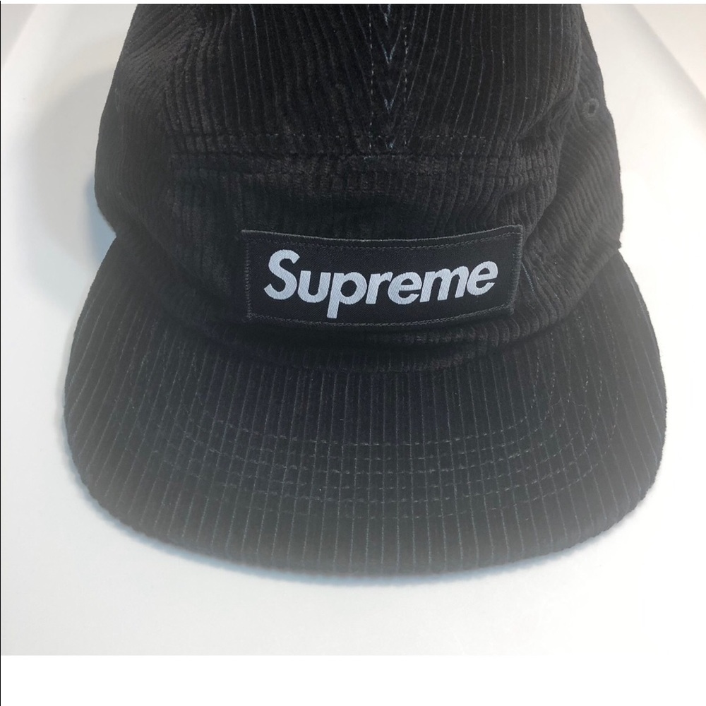 Supreme CAMO CORDUROY CAMP CAP • Style: Black New
